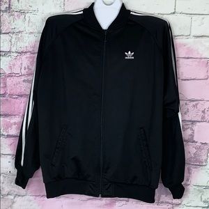 Adidas men’s vintage tag black track zip jacket XL
